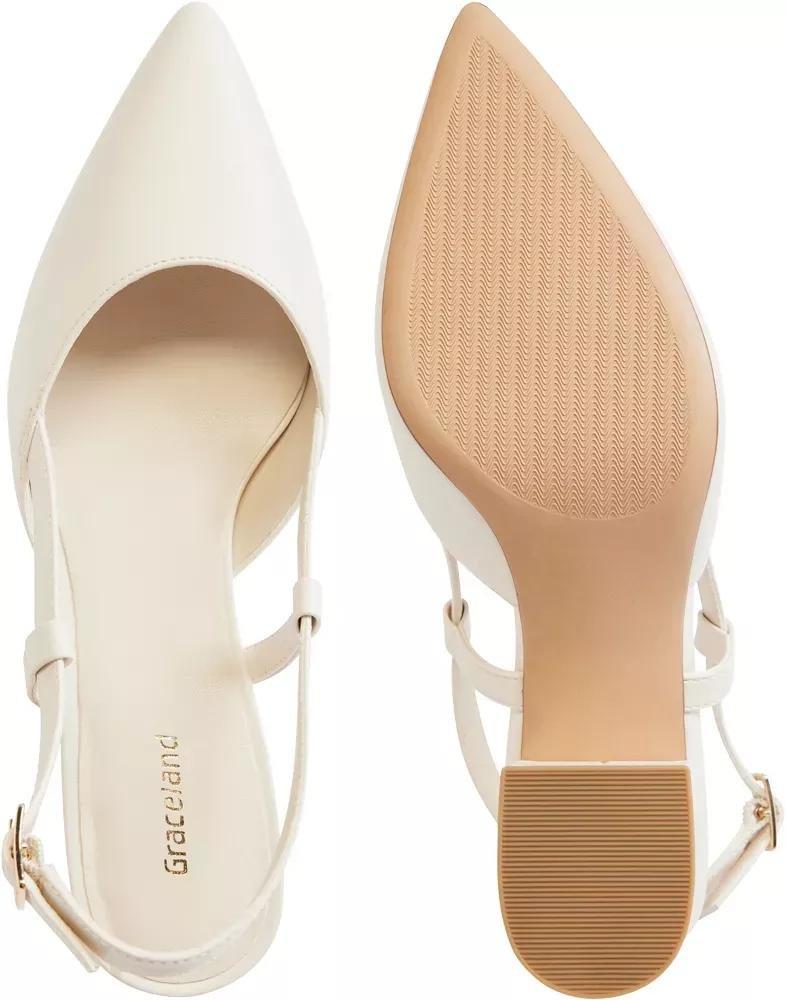 White Slingback Heels, , large image number 4