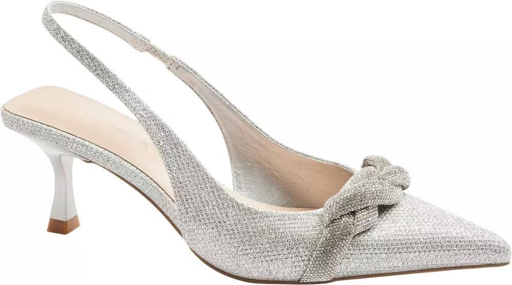 Grey Glitter Slingback Heel, , large image number 1