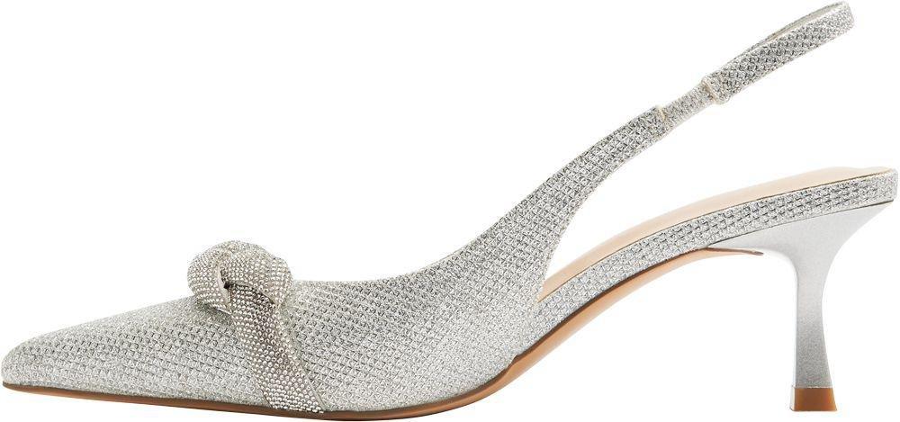 Grey Glitter Slingback Heel, , large image number 3