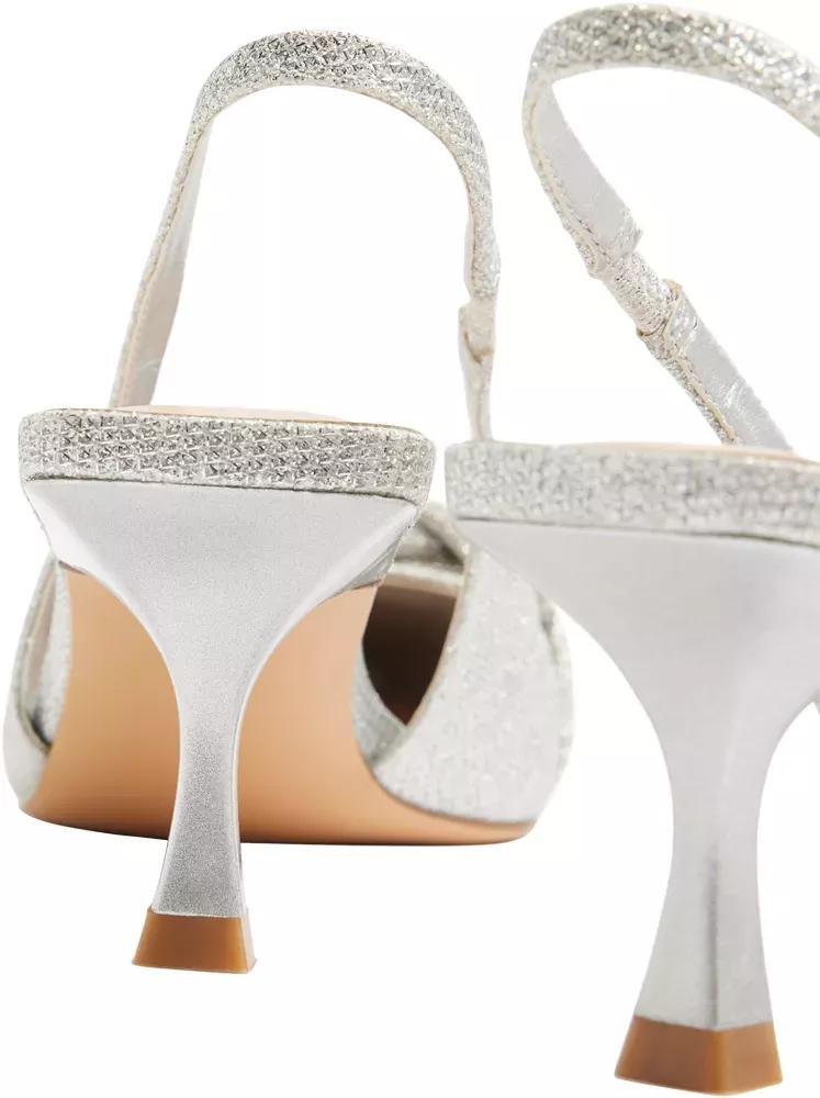 Grey Glitter Slingback Heel, , large image number 5