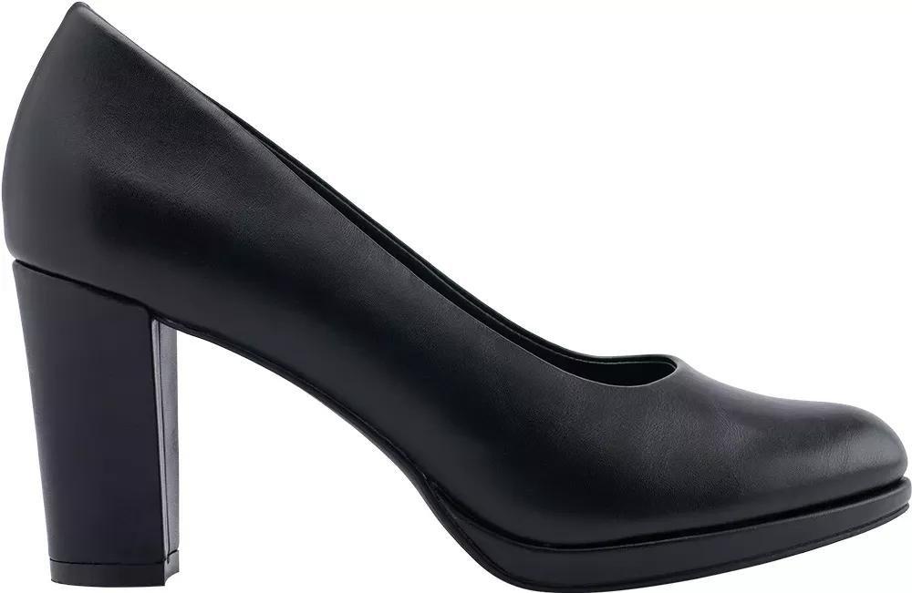 Black Block Heel Pumps, , large image number 1
