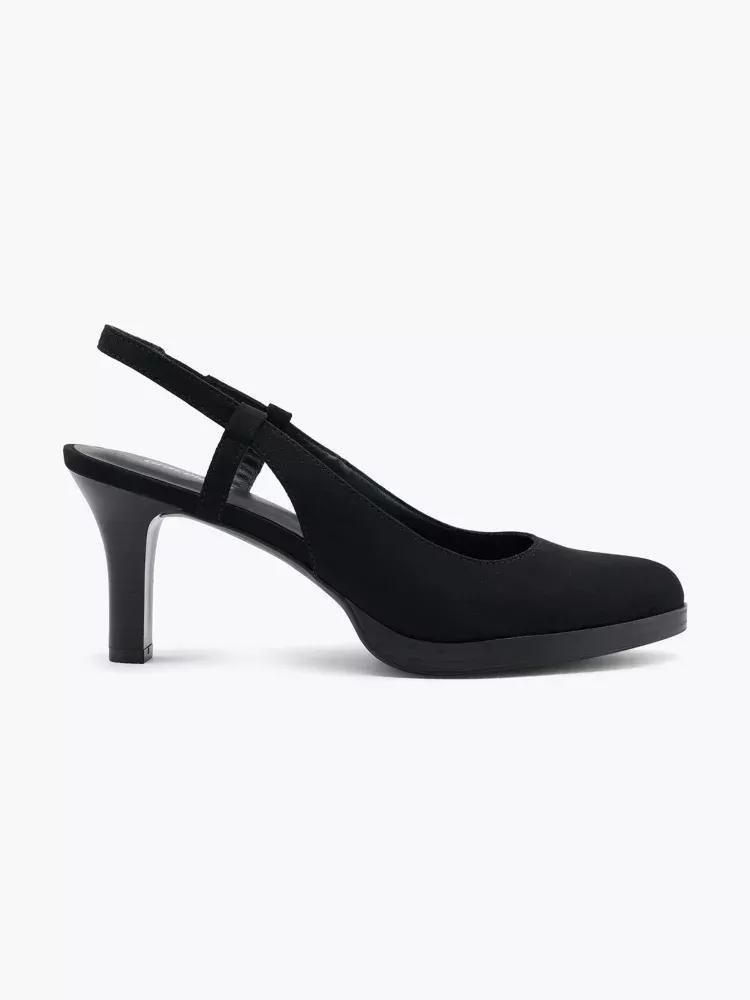 Black Ankle Strap Pumps, , large image number 0