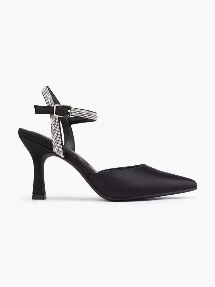 Black Round Toe Heels, , large image number 0