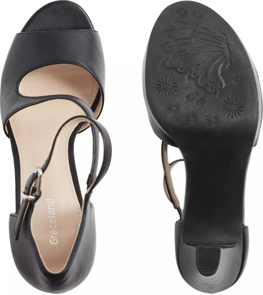 Black Ankle Strap Heels, , large image number 4