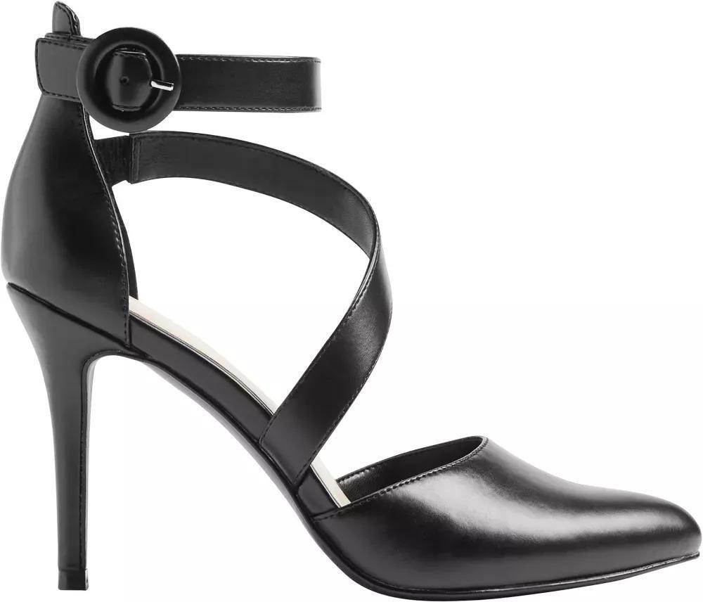 Black Ankle Strap Pointed Heels, , large image number 2