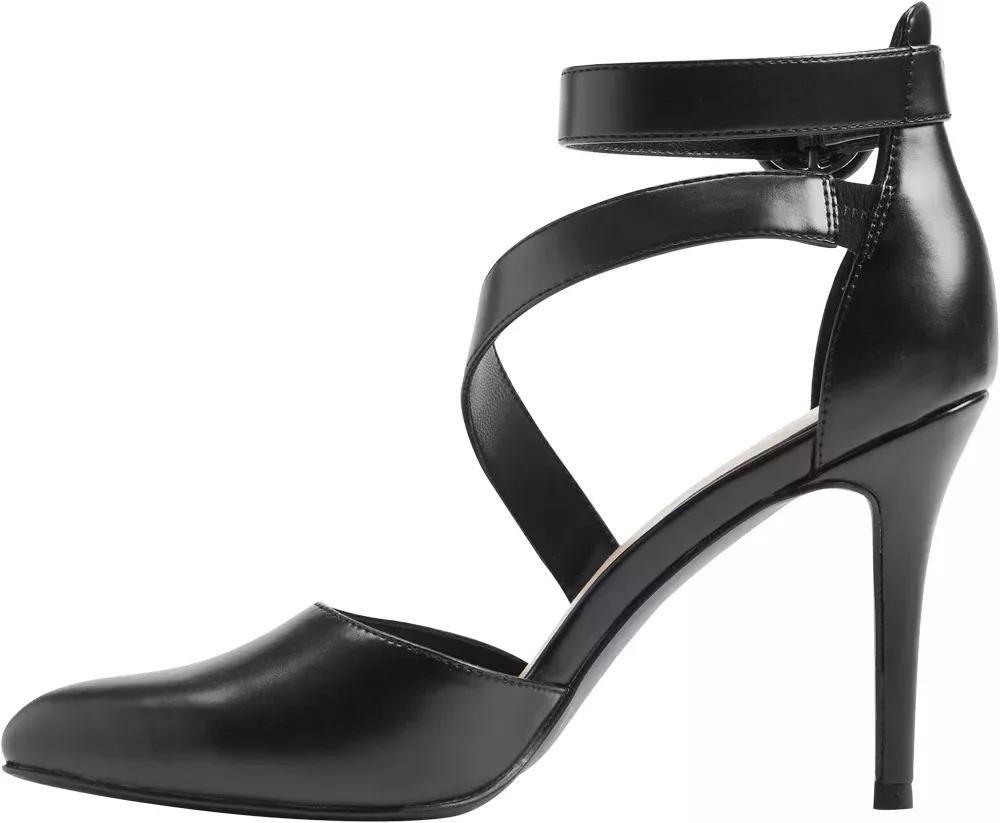 Black Ankle Strap Pointed Heels, , large image number 3