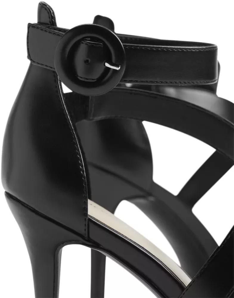 Black Ankle Strap Pointed Heels, , large image number 6