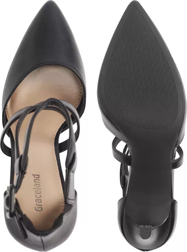 Black Strappy Pointed Heels, , large image number 4