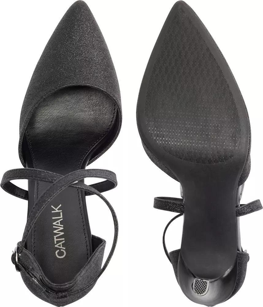 Black Glitter Detail Heels, , large image number 4