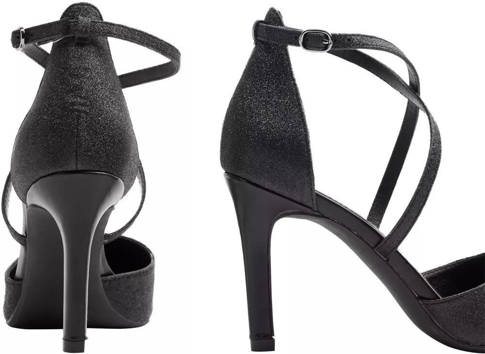 Black Glitter Detail Heels, , large image number 5