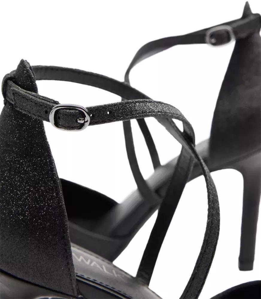 Black Glitter Detail Heels, , large image number 6