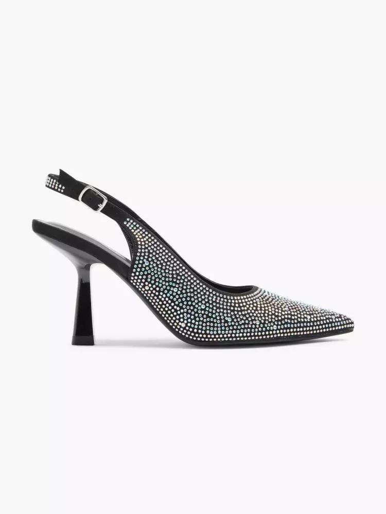 Black Slingback Heel, , large image number 0