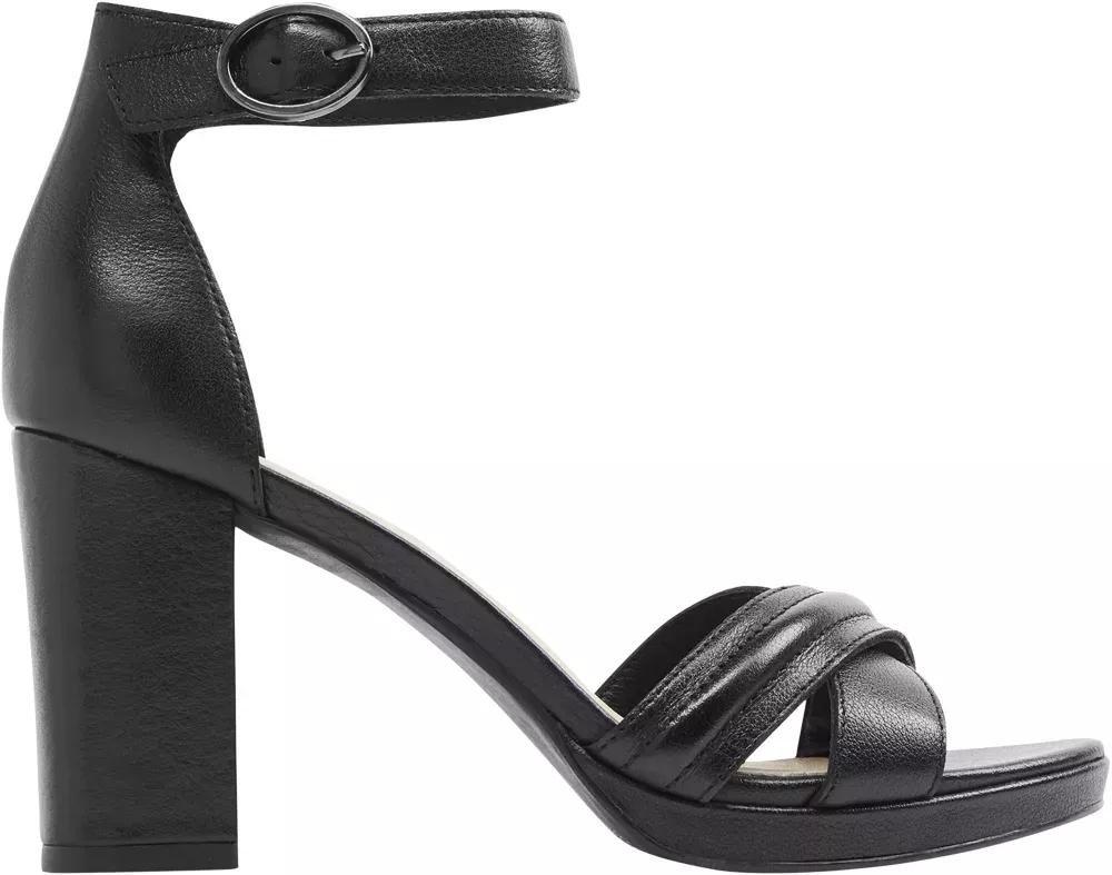 Black Leather Heels, , large image number 0