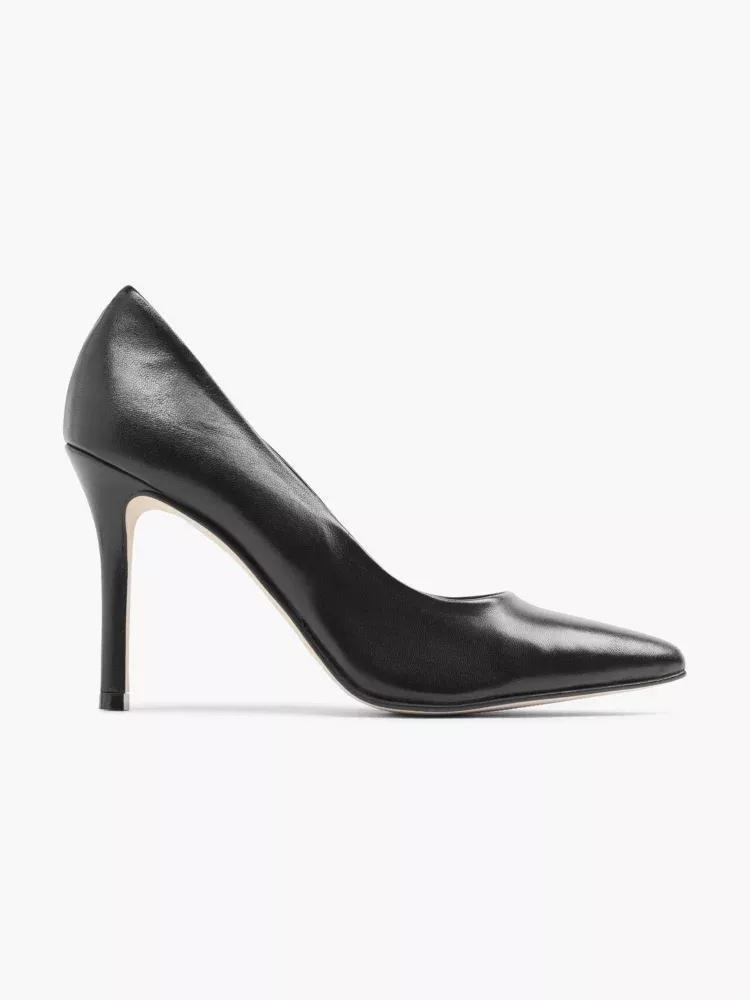 Black Leather Heels, , large image number 0