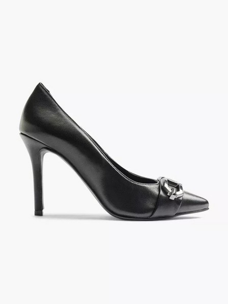 5th Avenue - Black Leather Heels