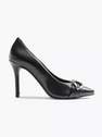 5th Avenue - Black Leather Heels
