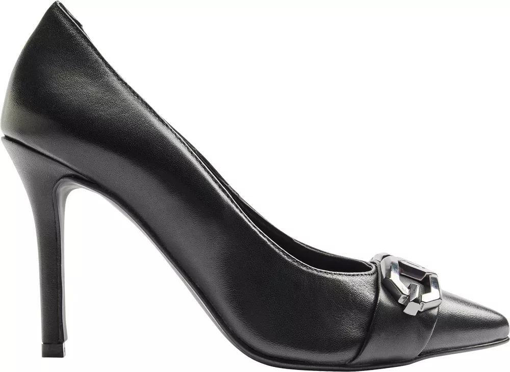 Black Leather Heels, , large image number 1