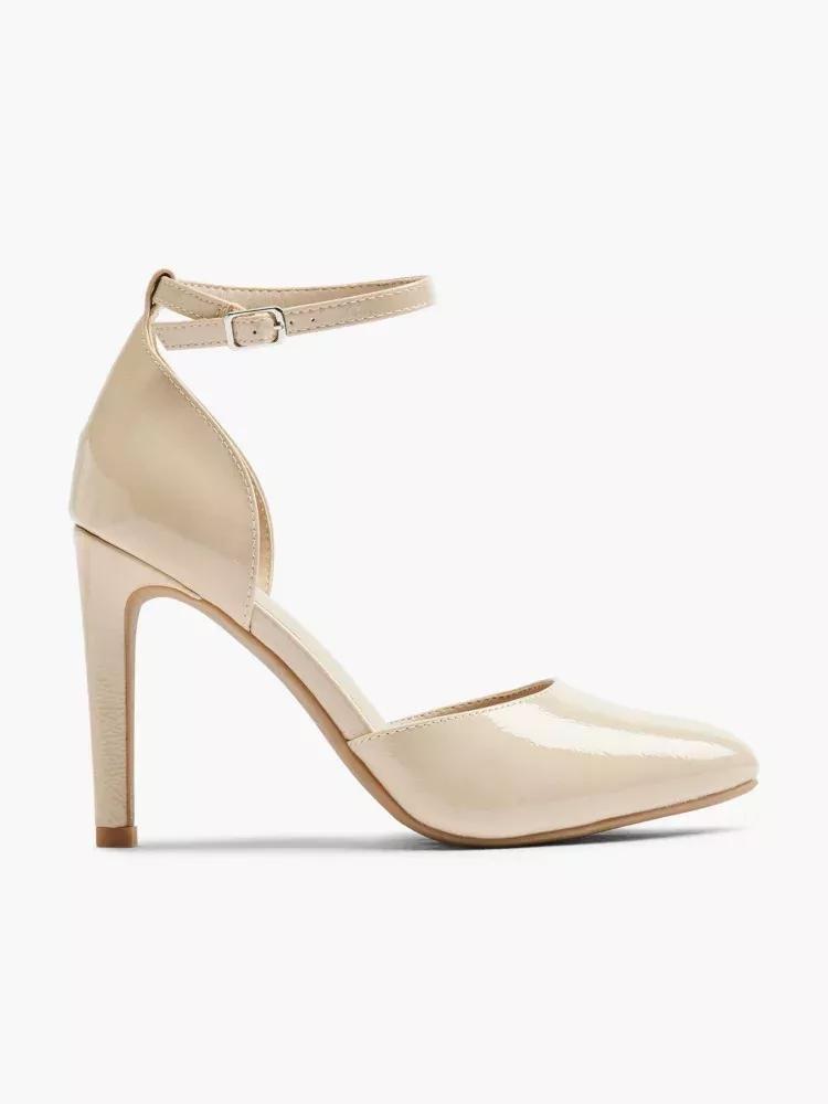 Cream Pointed Toe Heels, , large image number 0