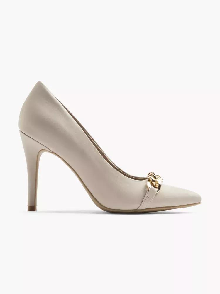 White Pointed Toe Heels, , large image number 0