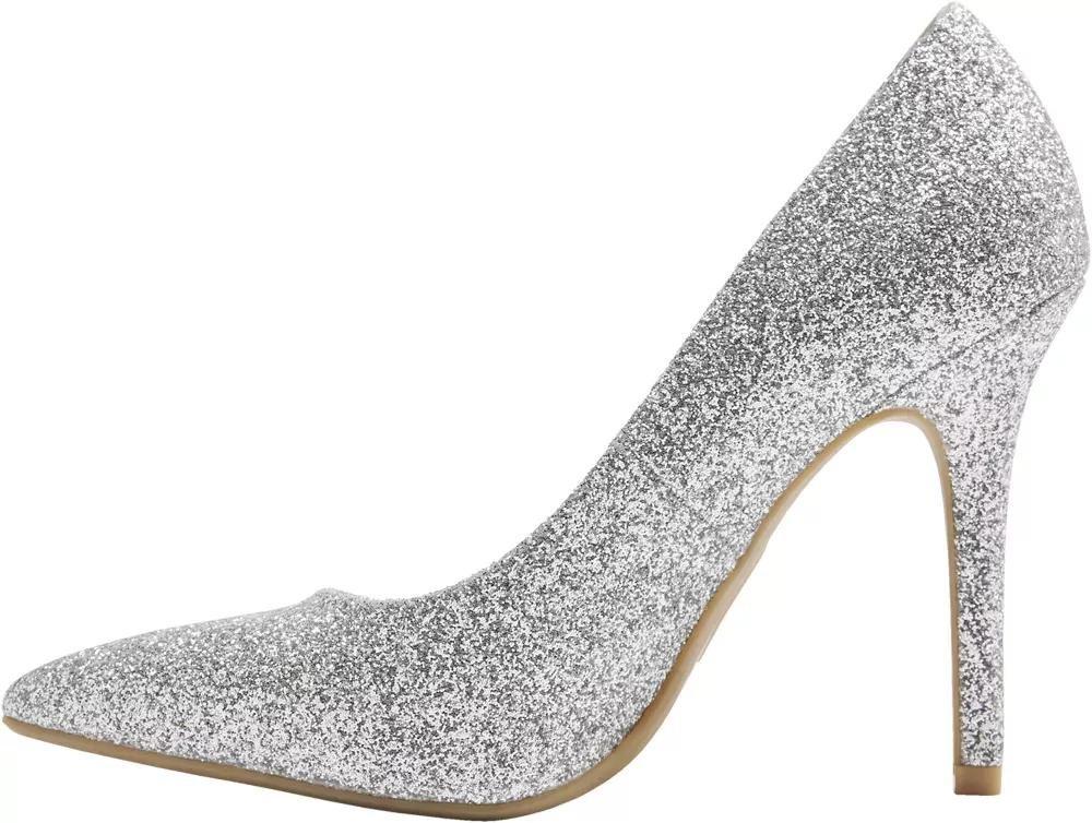 Grey Glitter Stiletto High Heel, , large image number 3