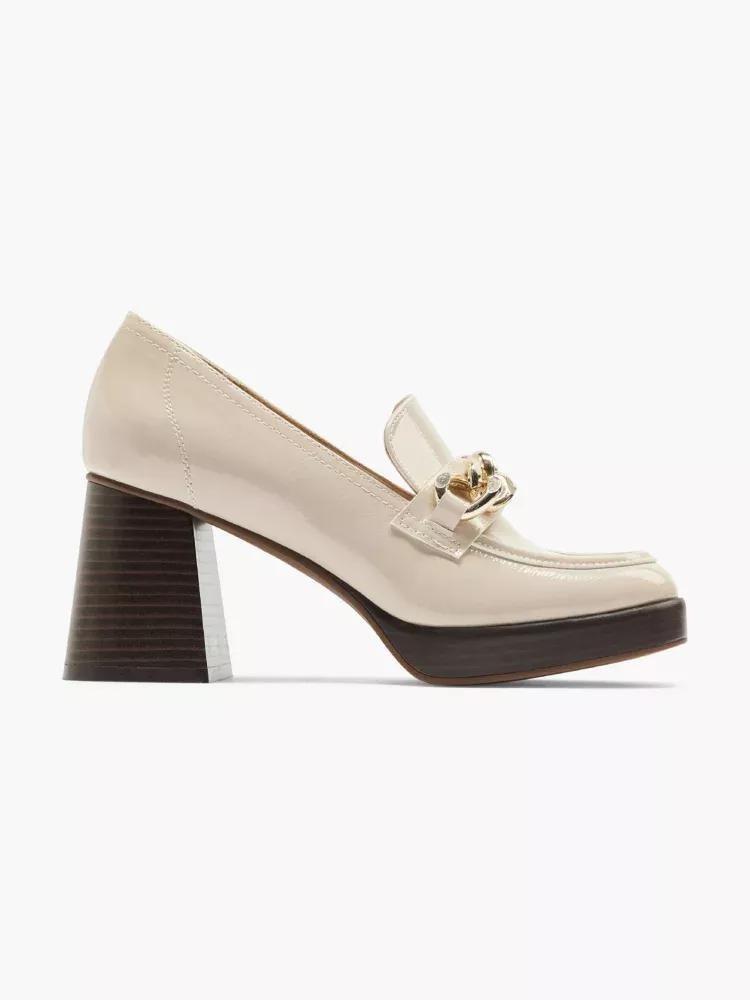 Beige Synthetic Heels, , large image number 0
