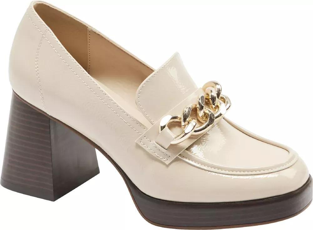 Beige Synthetic Heels, , large image number 1