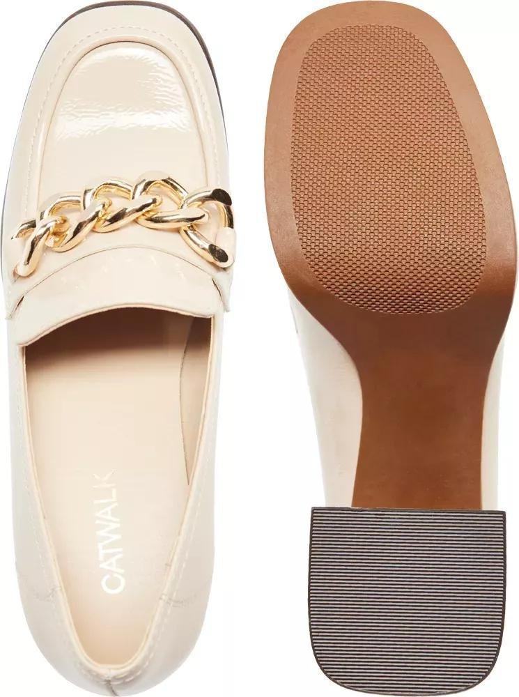 Beige Synthetic Heels, , large image number 4