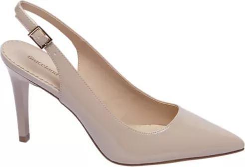 Beige Slingback Stiletto Court Pumps, Women, , large image number 2