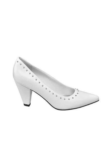 White Pumps With Studs, , large image number 0