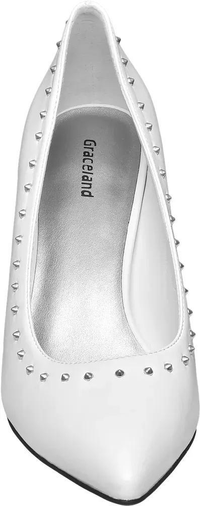 White Pumps With Studs, , large image number 3