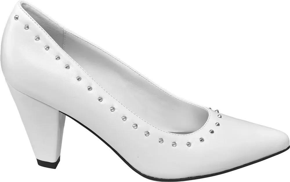 White Pumps With Studs, , large image number 4