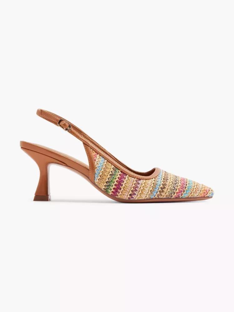 Multicolour Ankle Strap Pumps, , large image number 0
