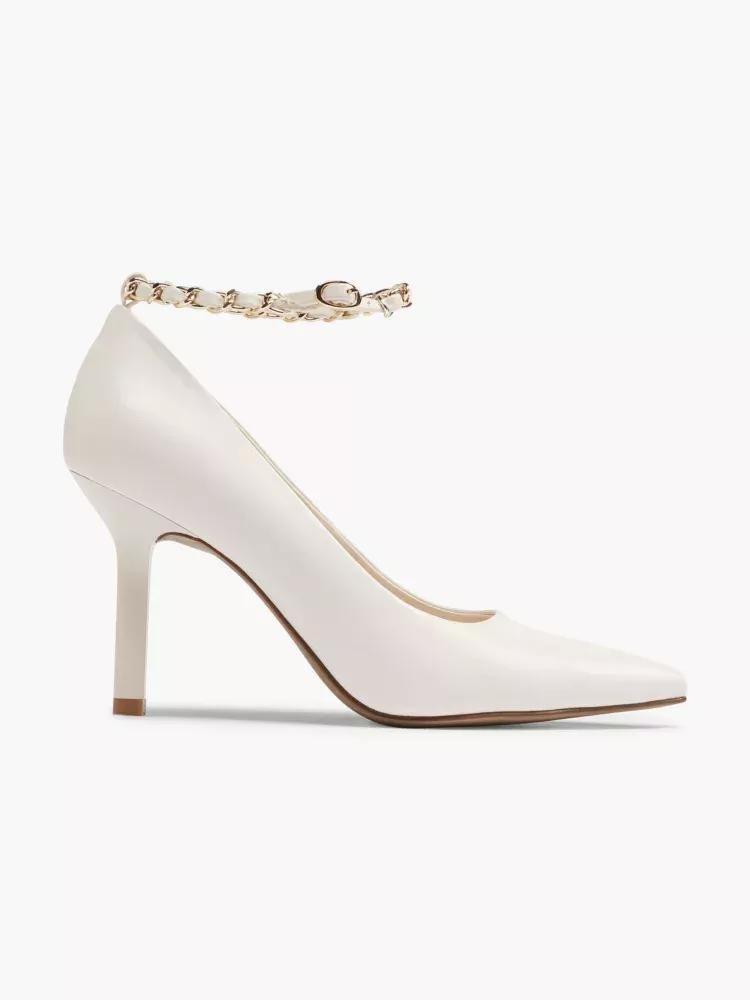 White Slip On Heels, , large image number 0
