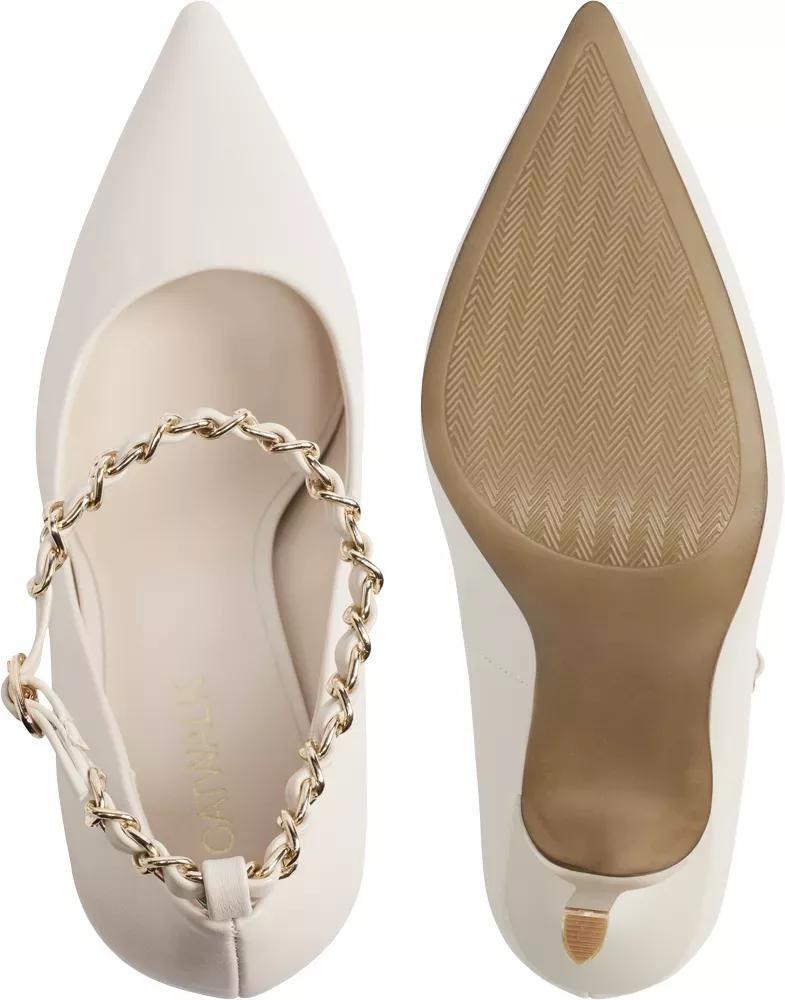 White Slip On Heels, , large image number 4