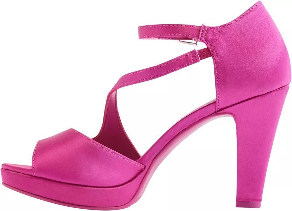 Pink Ankle Strap Open Toe Heels, , large image number 3