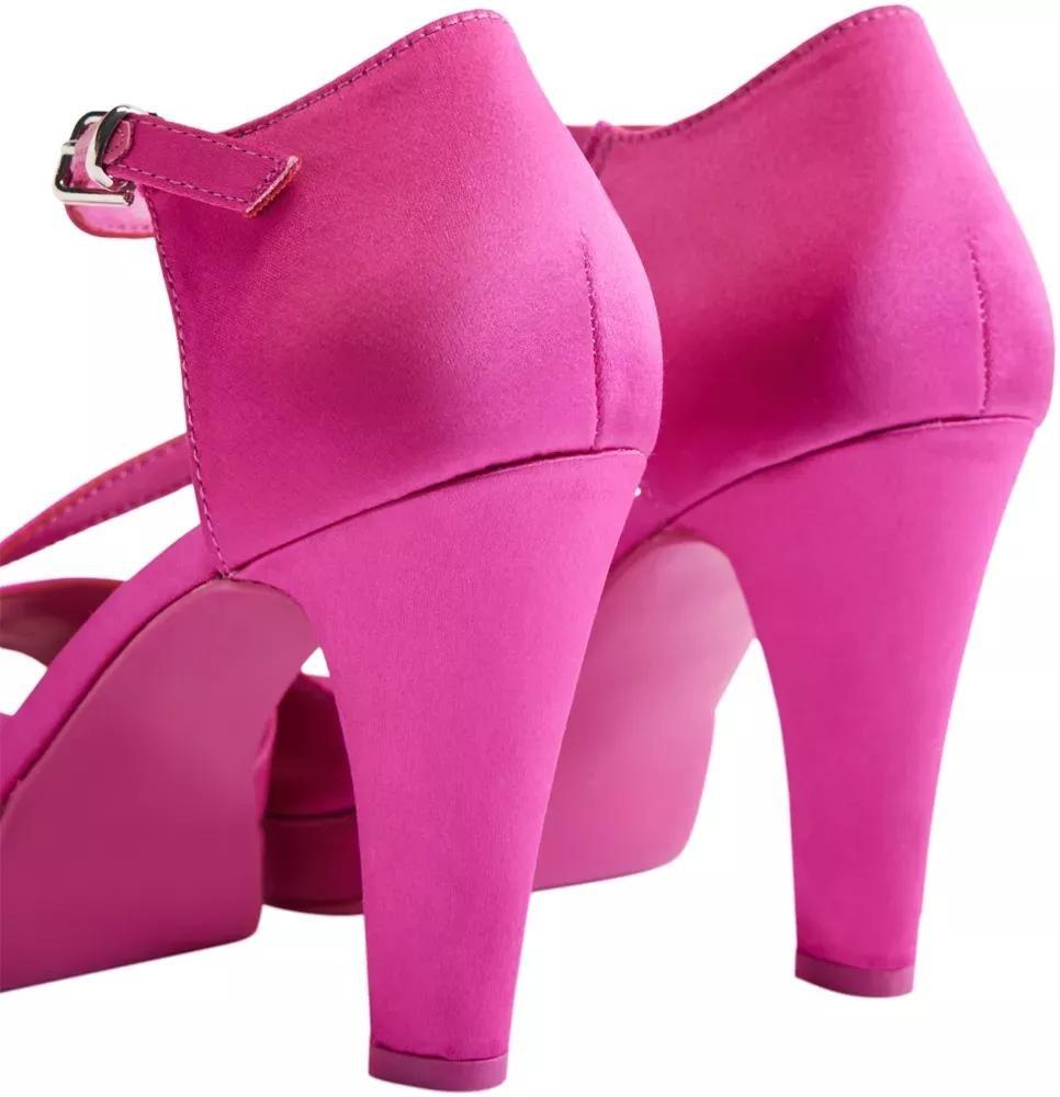 Pink Ankle Strap Open Toe Heels, , large image number 5