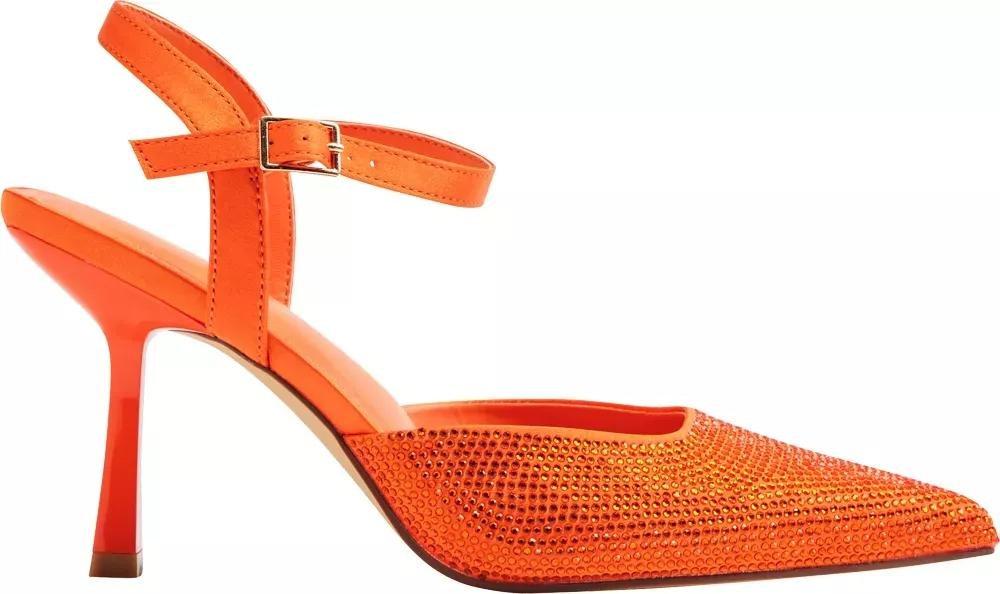 Orange closed toe outlet heels