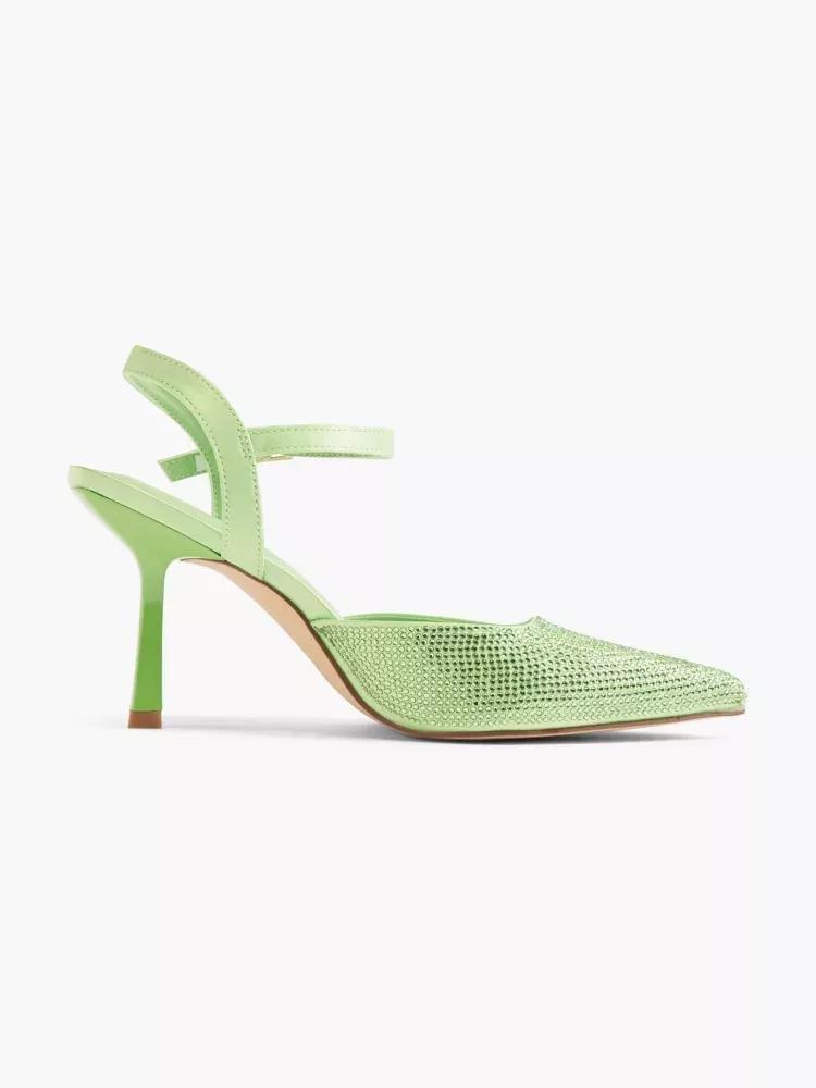 Green Ankle Strap Heel, , large image number 0