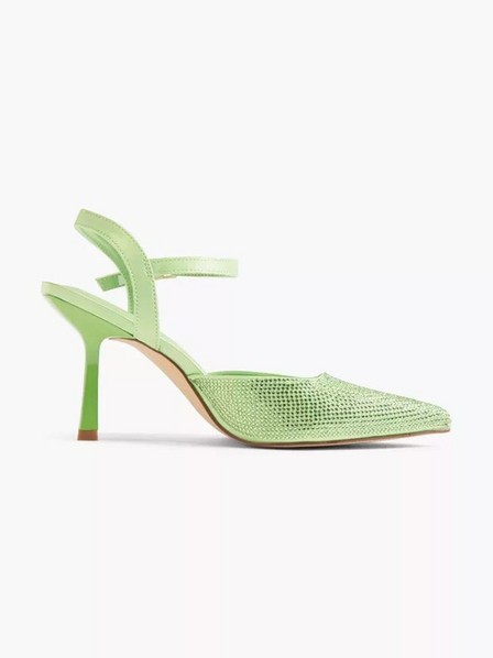 CTW - Green Diamante Ankle Strap Heel