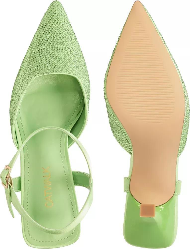 Green Ankle Strap Heel, , large image number 4