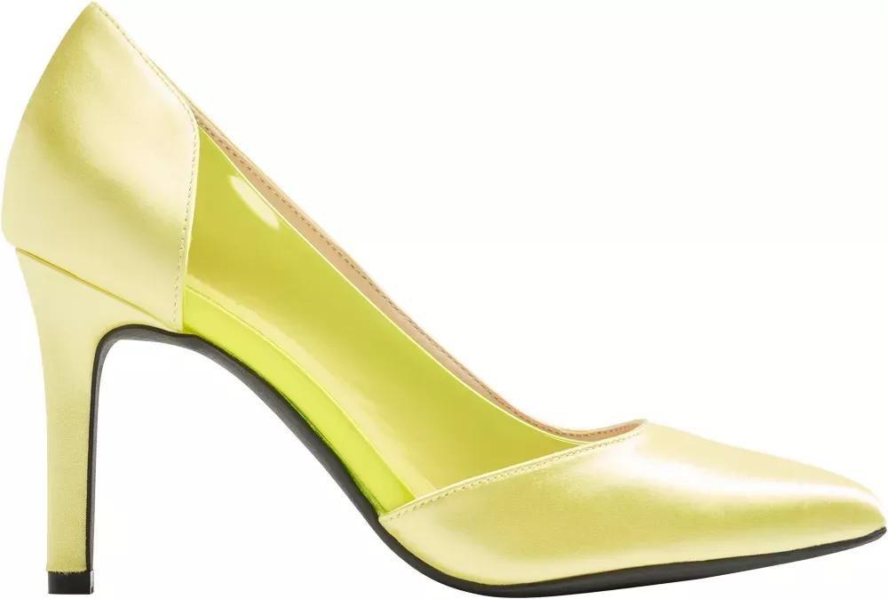 Yellow Pointed Toe Heels, , large image number 2