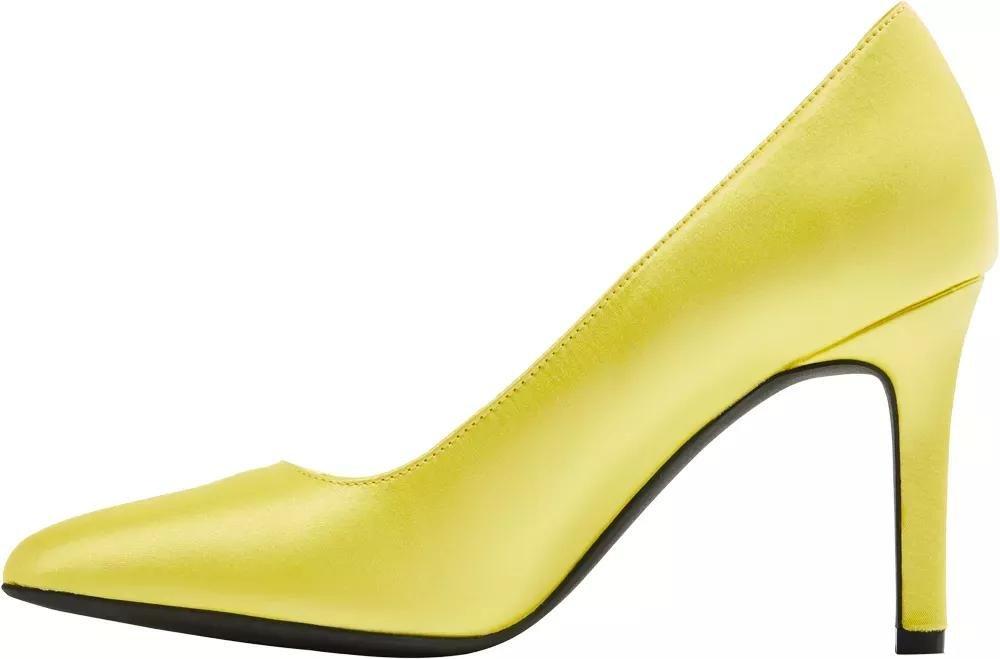 Yellow Pointed Toe Heels, , large image number 3