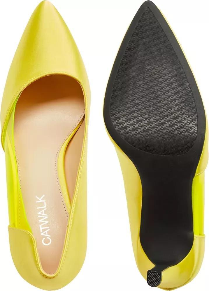 Yellow Pointed Toe Heels, , large image number 4