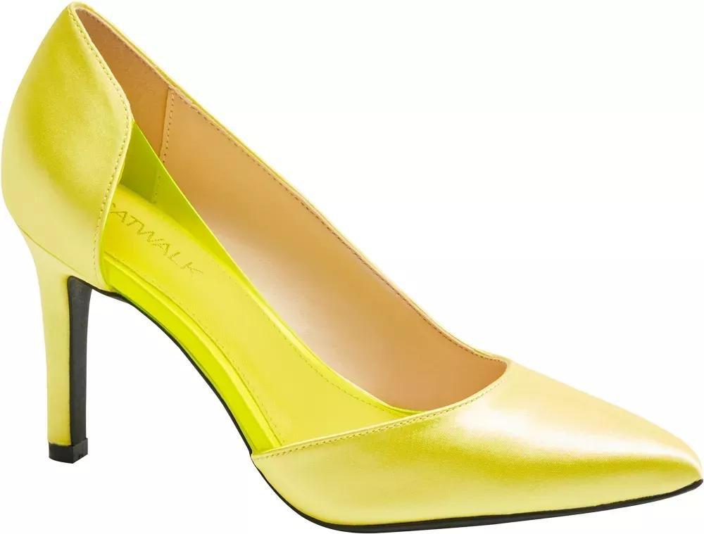 Yellow Pointed Toe Heels, , large image number 7