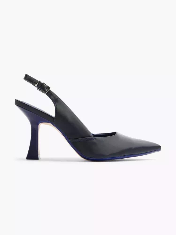 Navy Slingback Pumps, , medium