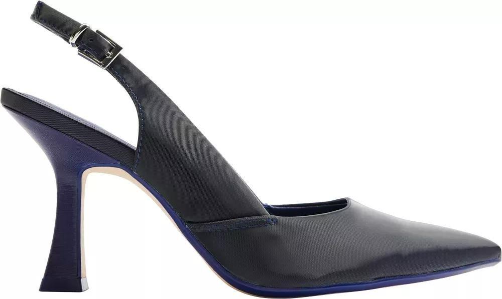 Navy Slingback Pumps, , large image number 1