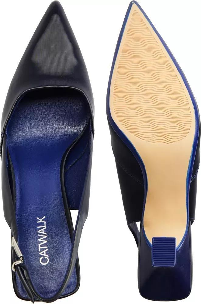 Navy Slingback Pumps, , large image number 4
