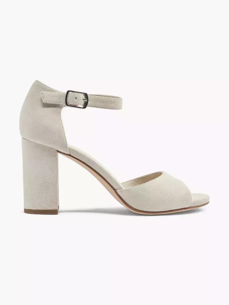 Beige Leather High Heels, , large image number 0