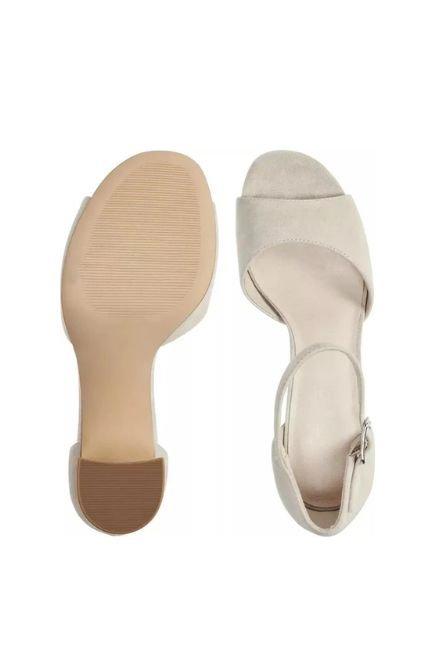 Beige Leather High Heels, , large image number 1