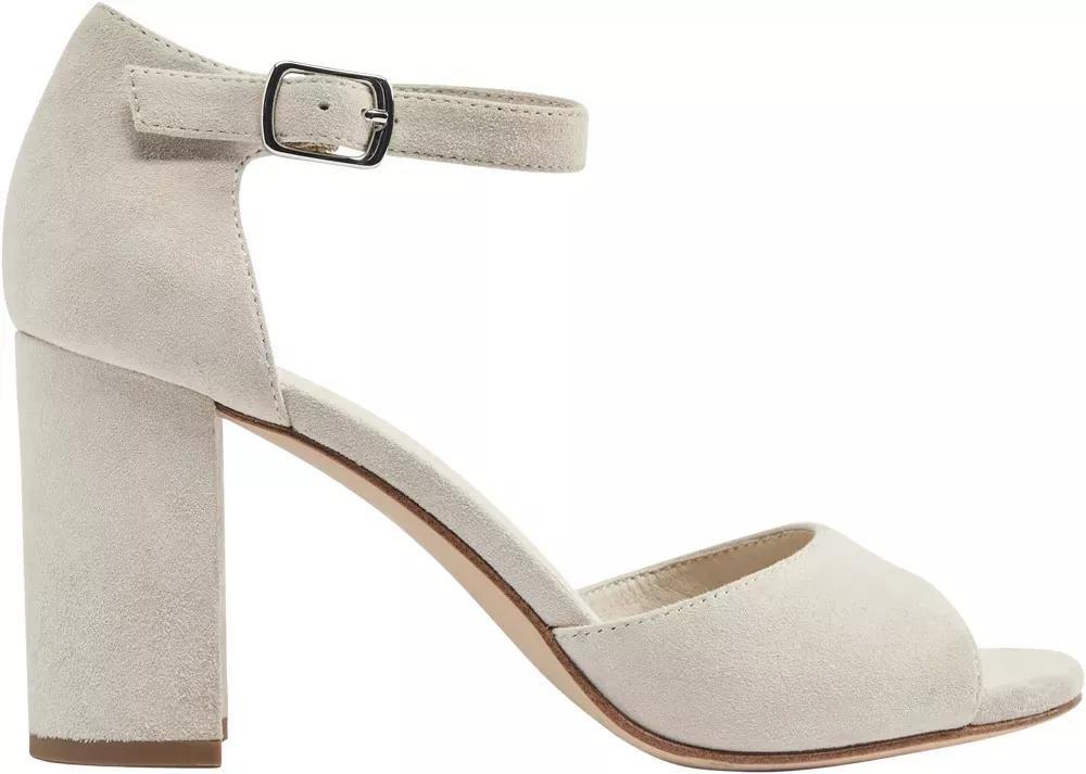 Beige Leather High Heels, , large image number 3